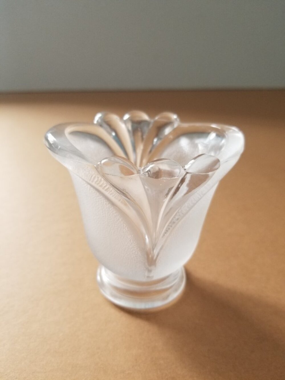❤️3/$12 Clear Frosted Candle Holder